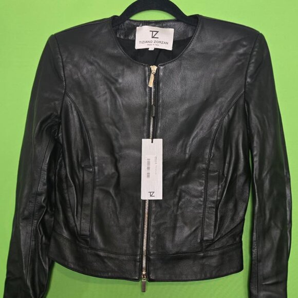 Tiziano Zorzan Italian Black Leather Jacket – Model MD212 Giacca Pelle – Size 44 - Picture 5 of 8